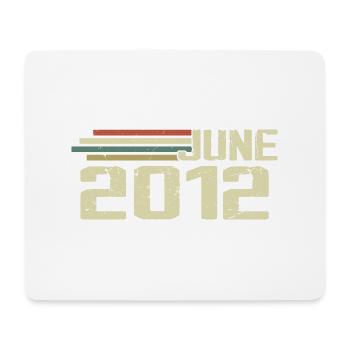 Juin 2012 Anniversaire Juin 2012 Juin 2012 Anniversaire - Tapis de souris (format paysage) - blanc - Devant