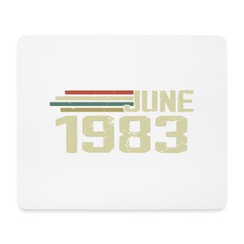 June 1983 Anniversary June 1983 June 1983 Birthday - Mouse Pad (horizontal) - white - Front
