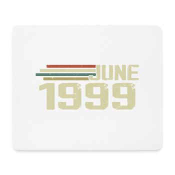 June 1999 Anniversary June 1999 June 1999 Birthday - Mouse Pad (horizontal) - white - Front