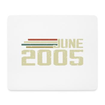 June 2005 Anniversary June 2005 June 2005 Birthday - Mouse Pad (horizontal) - white - Front