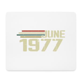 Juin 1977 Anniversaire Juin 1977 Juin 1977 Anniversaire - Tapis de souris (format paysage) - blanc - Devant