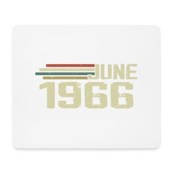 June 1966 Anniversary June 1966 June 1966 Birthday - Mouse Pad (horizontal) - white - Front