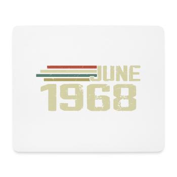 Juni 1968 Jahrestag Juni 1968 Juni 1968 Geburtstag - Mousepad (Querformat) - Weiß - Vorne