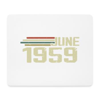 Juin 1959 Anniversaire Juin 1959 Juin 1959 Anniversaire - Tapis de souris (format paysage) - blanc - Devant