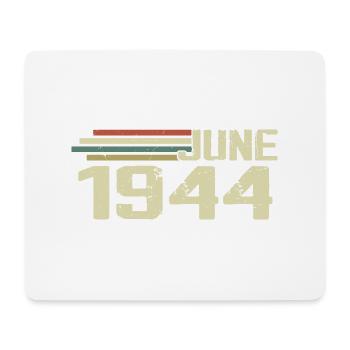 Juin 1944 Anniversaire Juin 1944 Juin 1944 Anniversaire - Tapis de souris (format paysage) - blanc - Devant