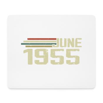 Juni 1955 Jahrestag Juni 1955 Juni 1955 Geburtstag - Mousepad (Querformat) - Weiß - Vorne
