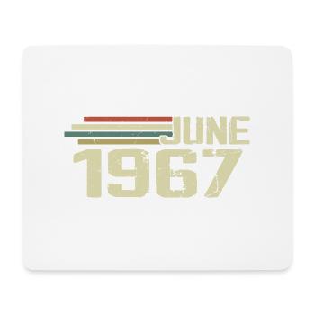 Juni 1967 Jahrestag Juni 1967 Juni 1967 Geburtstag - Mousepad (Querformat) - Weiß - Vorne