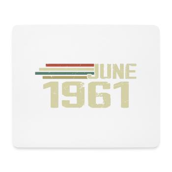 Juin 1961 Anniversaire Juin 1961 Juin 1961 Anniversaire - Tapis de souris (format paysage) - blanc - Devant