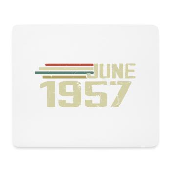 Juni 1957 Jahrestag Juni 1957 Juni 1957 Geburtstag - Mousepad (Querformat) - Weiß - Vorne
