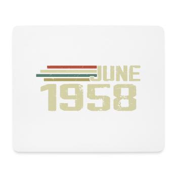 Juni 1958 Jahrestag Juni 1958 Juni 1958 Geburtstag - Mousepad (Querformat) - Weiß - Vorne