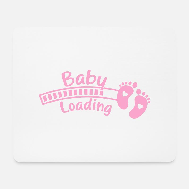 baby babyfüße loading - Mousepad (Querformat) - Weiß