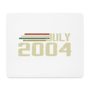 Geburtstag Juli 2004 Jahr 2004 Juli Jahrgang 2004 - Mousepad (Querformat) - Weiß - Vorne