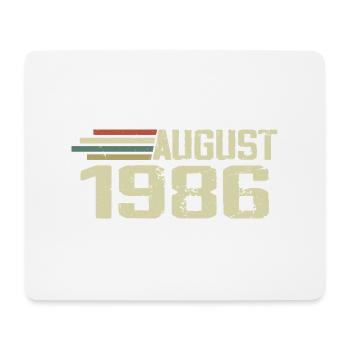 Né Août 1986 Anniversaire Août 1986 Millésime - Tapis de souris (format paysage) - blanc - Devant