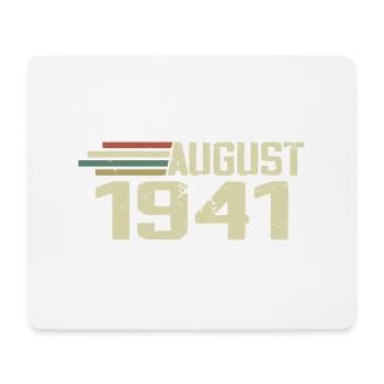 Born August 1941 Anniversary August 1941 Year - Mouse Pad (horizontal) - white - Front