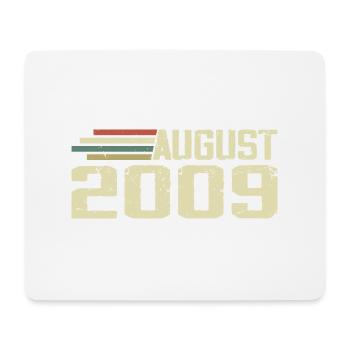 Born August 2009 Anniversary August 2009 Year - Mouse Pad (horizontal) - white - Front
