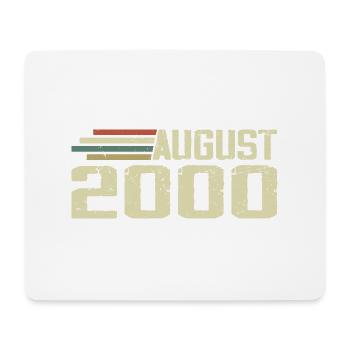 Born August 2000 Anniversary August 2000 Year - Mouse Pad (horizontal) - white - Front