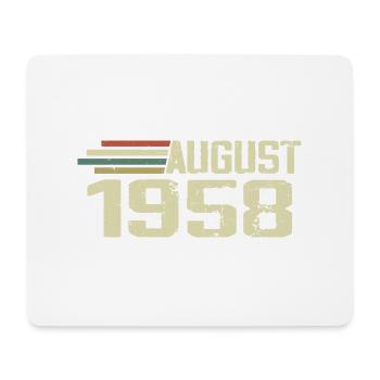 Born August 1958 Anniversary August 1958 Year - Mouse Pad (horizontal) - white - Front