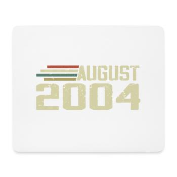 Born August 2004 Anniversary August 2004 Year - Mouse Pad (horizontal) - white - Front