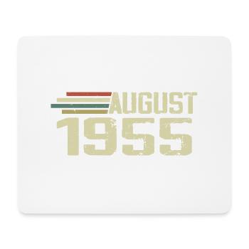 Born August 1955 Anniversary August 1955 Year - Mouse Pad (horizontal) - white - Front