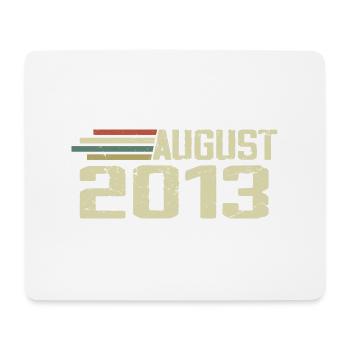 Born August 2013 Anniversary August 2013 Vintage - Mouse Pad (horizontal) - white - Front