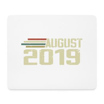 Geboren August 2019 Jubiläum August 2019 Jahrgang - Mousepad (Querformat) - Weiß - Vorne