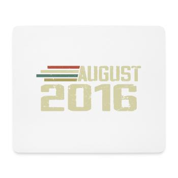 Born August 2016 Anniversary August 2016 Vintage - Mouse Pad (horizontal) - white - Front