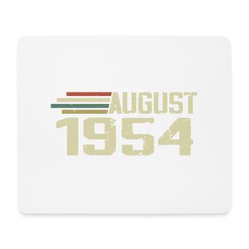 Geboren August 1954 Jubiläum August 1954 Jahrgang - Mousepad (Querformat) - Weiß - Vorne
