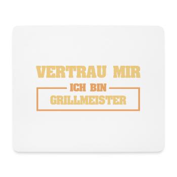 Grillmeister als Lustig - Mousepad (Querformat) - Weiß - Vorne