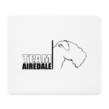 TEAM Airedale Hund Hundesport Hunde Wilsigns - Mousepad (Querformat) - Weiß - Vorne