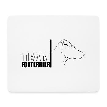 TEAM Foxterrier Hunde Hund Wilsigns - Mousepad (Querformat) - Weiß - Vorne