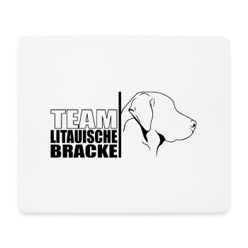TEAM Litauische Bracke Hunde Hund Wilsigns - Mousepad (Querformat) - Weiß - Vorne