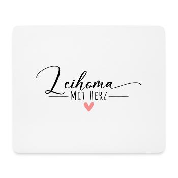 Leihoma mit Herz - Mousepad (Querformat) - Weiß - Vorne