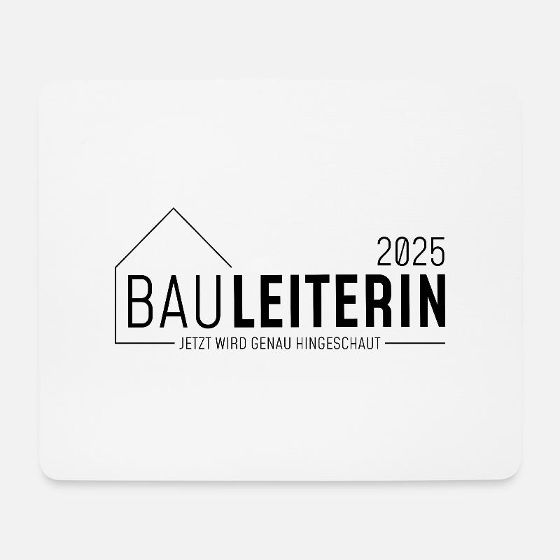 Bauleiter 2025 - Jetzt wird genau hingeschaut - Mousepad (Querformat) - Weiß