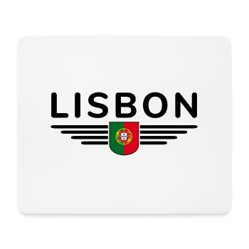 T-shirt de fan de Lisbonne pour les amoureux du Portugal - Tapis de souris (format paysage) - blanc - Devant