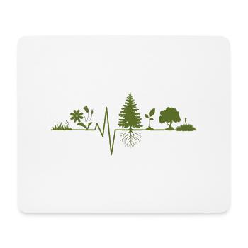 Natur - Herzschlag - Mousepad (Querformat) - Weiß - Vorne