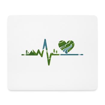 Natur - Herzschlag - Mousepad (Querformat) - Weiß - Vorne