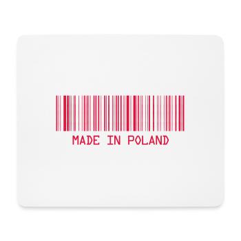 Fabriqué en Pologne - Pologne - Pologne - Code-barres - Dash - Tapis de souris (format paysage) - blanc - Devant