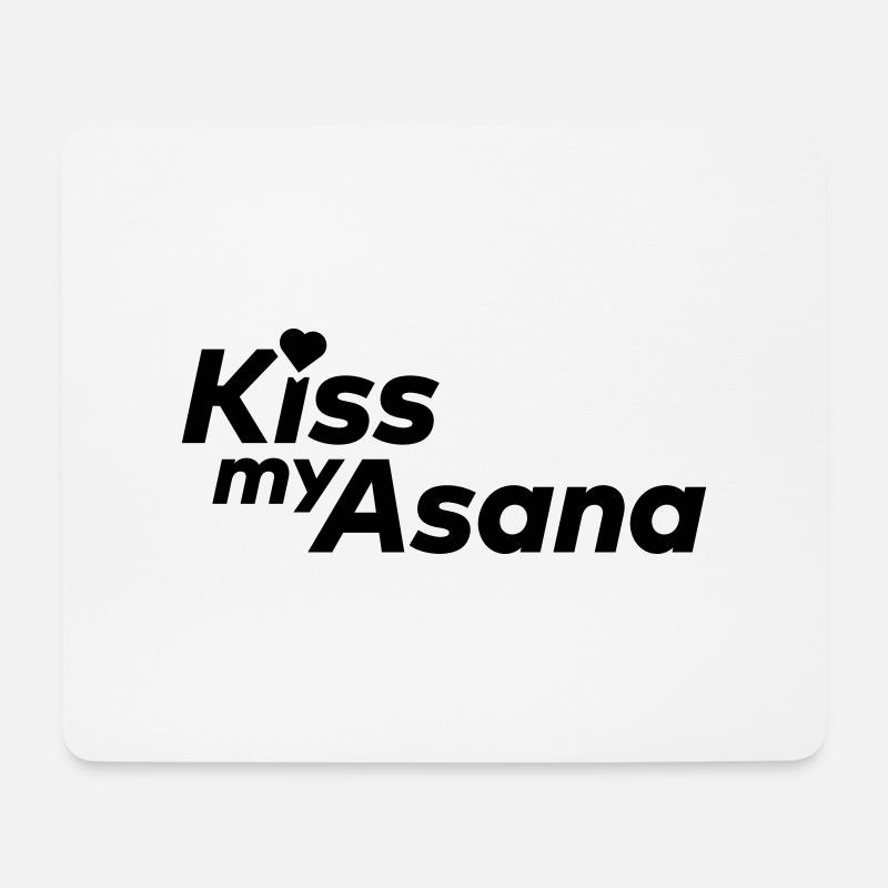Kiss My Asana - Mousepad (Querformat) - Weiß