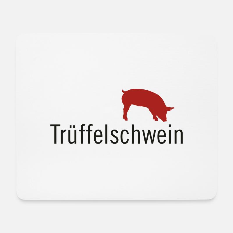 trüffelschwein - Mousepad (Querformat) - Weiß