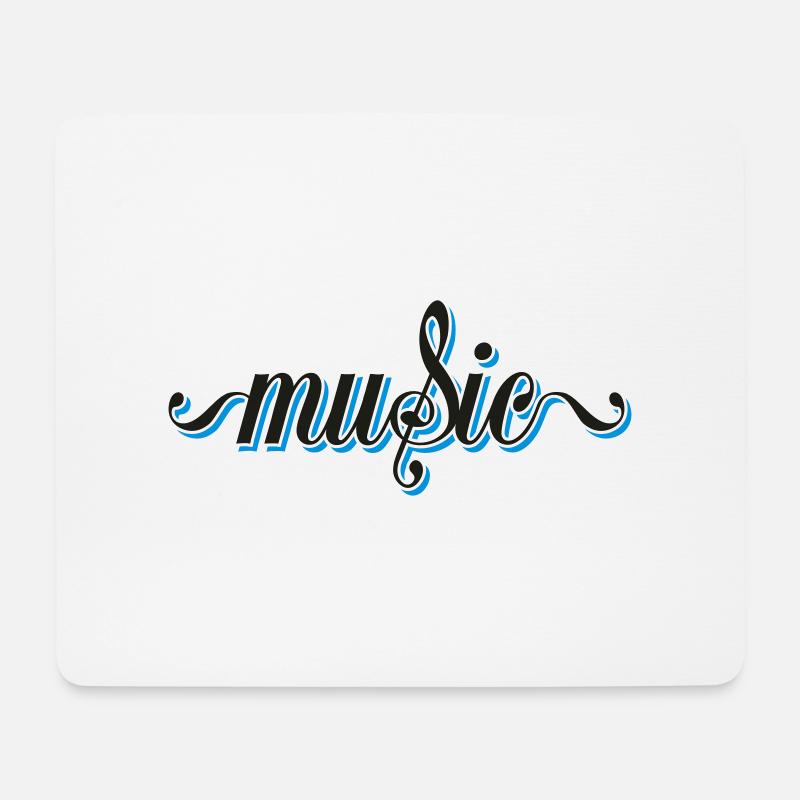 Music - Mousepad (Querformat) - Weiß