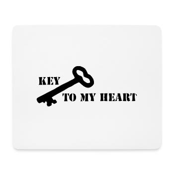Key To My Heart - Mouse Pad (horizontal) - white - Front