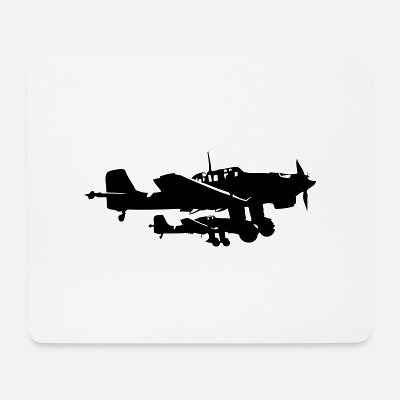 stuka_1 - Mousepad (Querformat) - Weiß