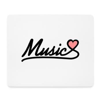 music_2c - Tapis de souris (format paysage) - blanc - Devant