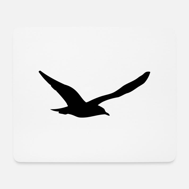 Möwe - Mousepad (Querformat) - Weiß