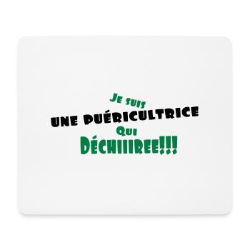 une puéricultrice - Tapis de souris (format paysage) - blanc - Devant