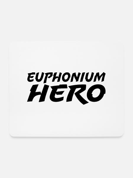 Euphonium Hero - Mousepad (Querformat) - Weiß