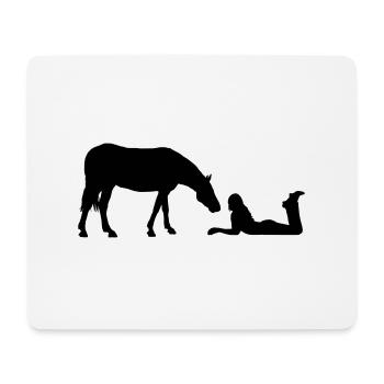 Horsegirl in Love - Mousepad (Querformat) - Weiß - Vorne