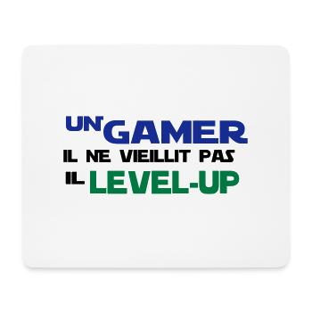 UN GAMER NE VIEILLIT PAS - Tapis de souris (format paysage) - blanc - Devant