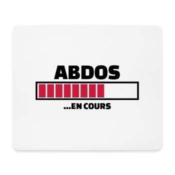 abdos en cours (v.2) - Tapis de souris (format paysage) - blanc - Devant