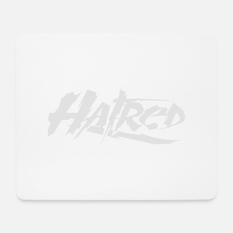 Hatred Shirt Logo V-Ausschnit - Mousepad (Querformat) - Weiß